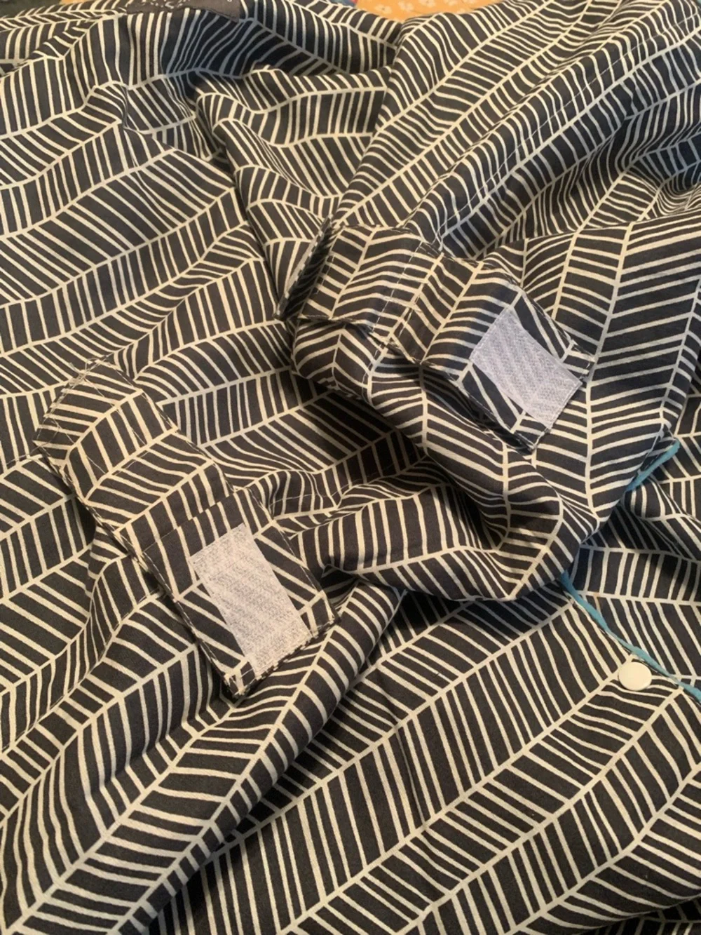 Blue Tie-Dye minky lovey with Black & White Chevron car seat cover
